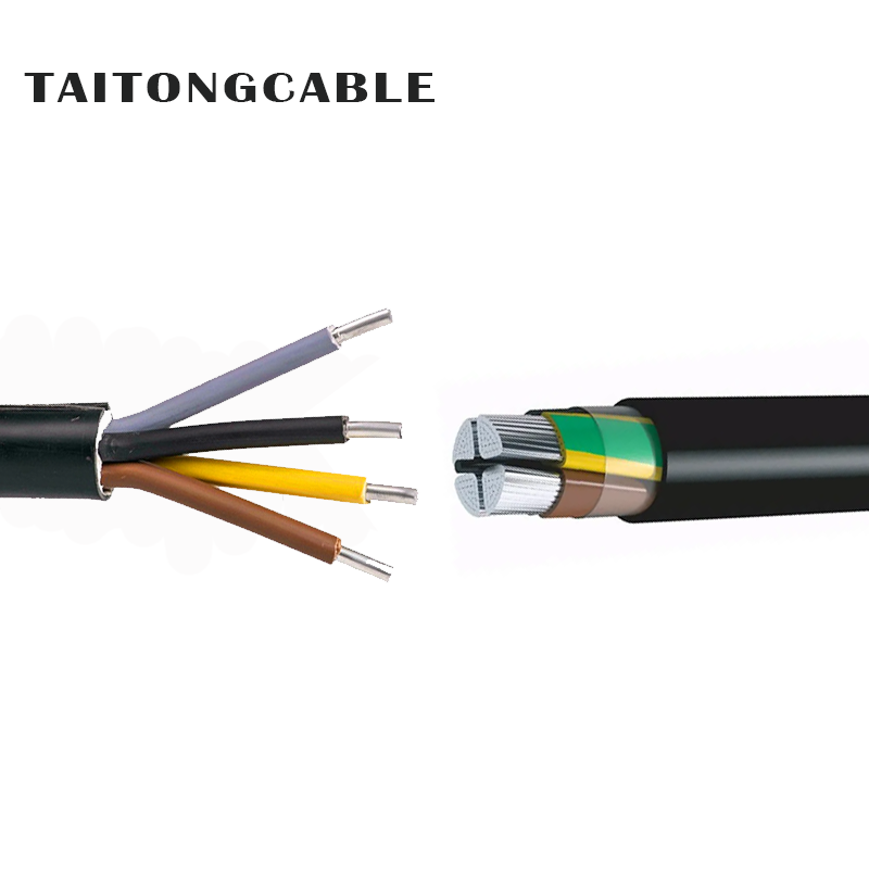 Cavi elettrici rivestiti in PE isolati in PVC con conduttore in alluminio non armato a bassa tensione personalizzati
